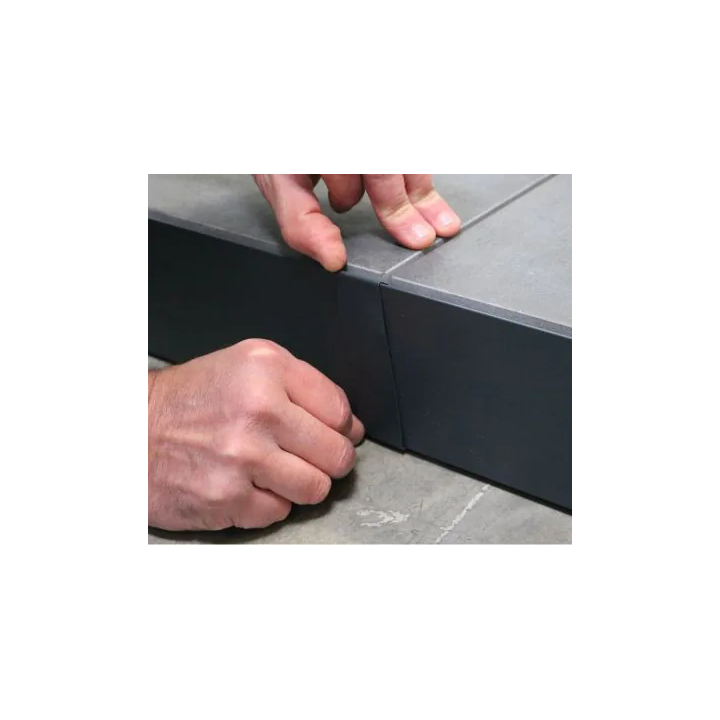 Jonction droite profilé finition 100 mm Anthracite | Jouplast