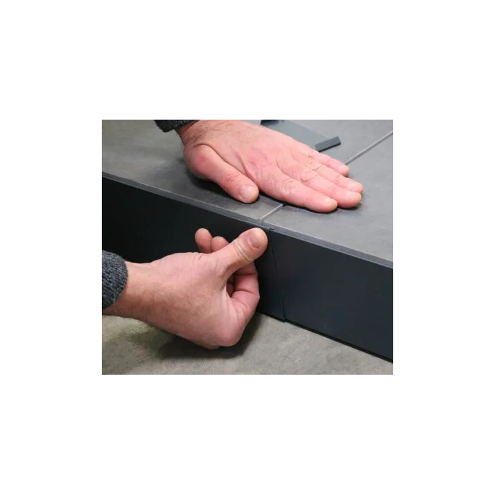 Jonction droite profilé finition 100 mm Anthracite | Jouplast