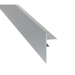 Profilé finition clipsable 100 mm 2,40 m Gris alu | Jouplast