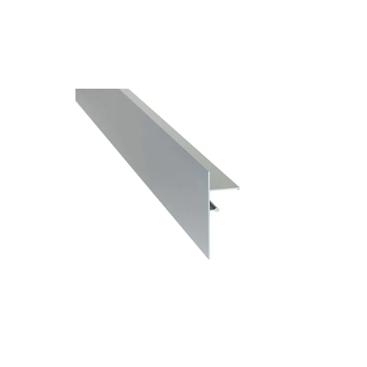 Profilé finition clipsable 100 mm 2,40 m Gris alu | Jouplast