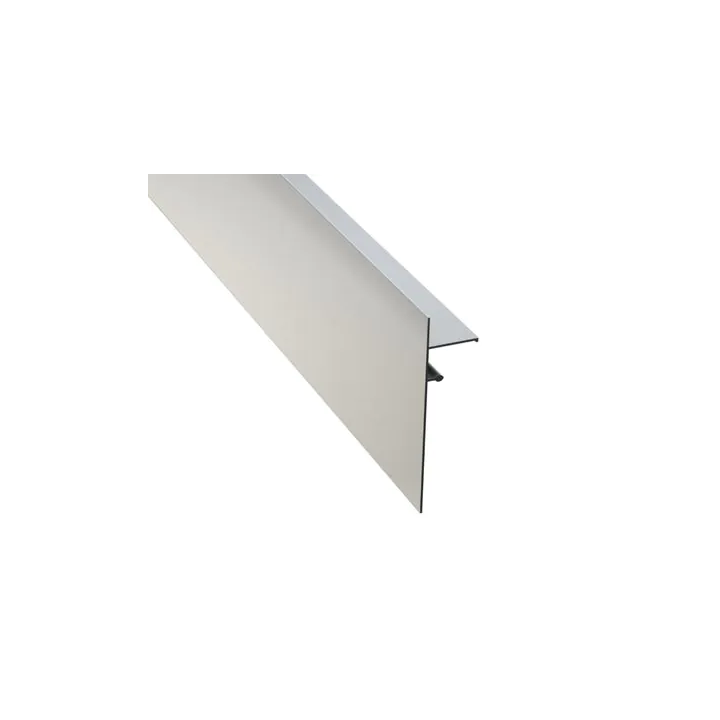 Profilé finition clipsable 140 mm 2,40 m Gris alu | Jouplast
