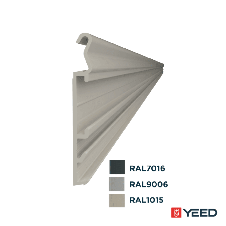 Rallonge profilé finition 240x5 cm Anthracite 7016 | YEED