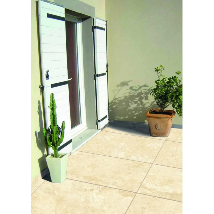 Pierre de Travertin Grip 20 mm 40x80 cm - Grès cérame 20 mm | Terrass'