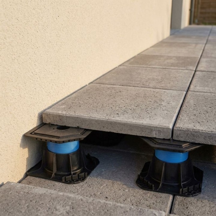 Plaque à dalle plot terrasse 218x218 mm CLEMAN | Jouplast