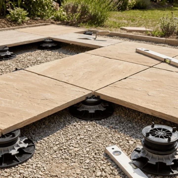 Plot autonivelant 65/95 mm terrasse dalle ESSENTIEL | Jouplast