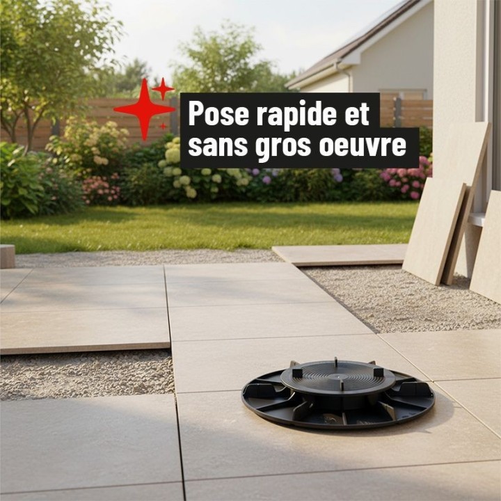 Plot réglable 20/30 mm terrasse dalle ESSENTIEL | Jouplast