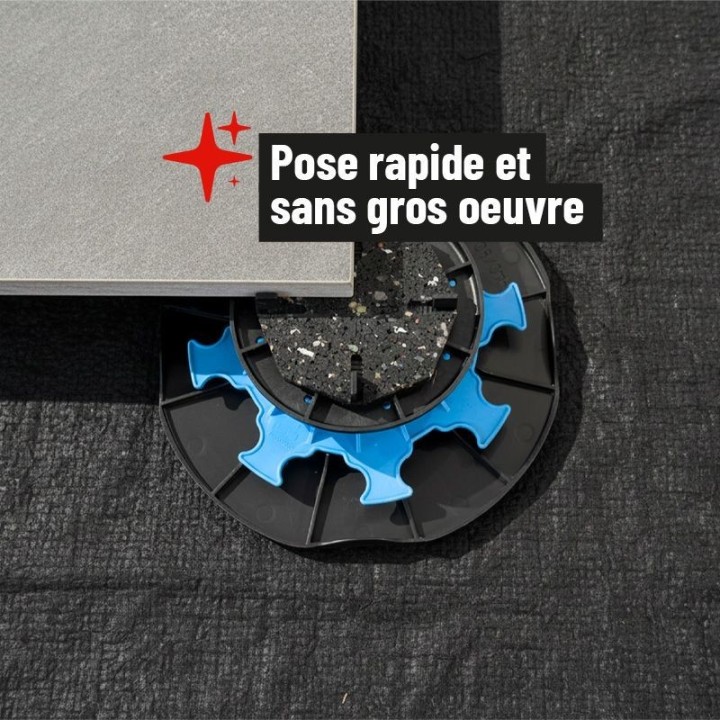 Plot réglable 40/60 mm terrasse dalle ESSENTIEL | Jouplast