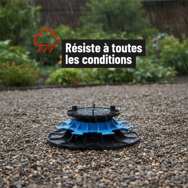 Plot réglable 50/80 mm terrasse dalle ESSENTIEL | Jouplast