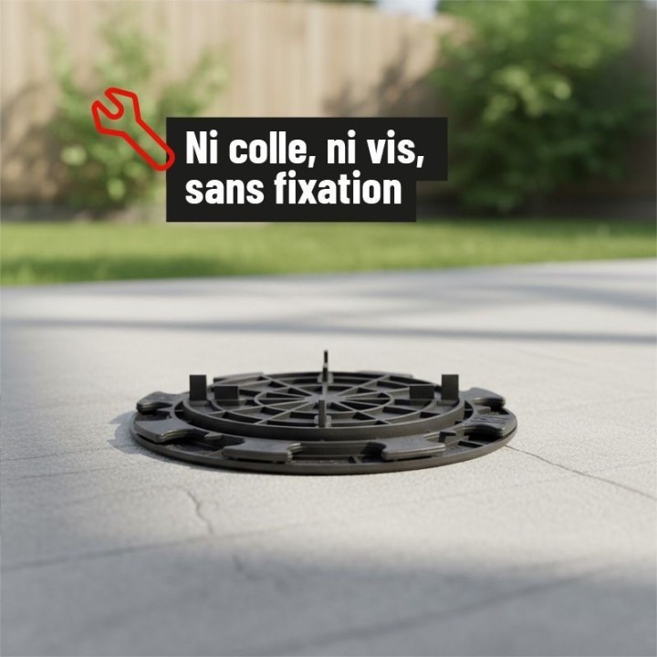 Plot réglable 8/20 mm terrasse dalle ESSENTIEL | Jouplast