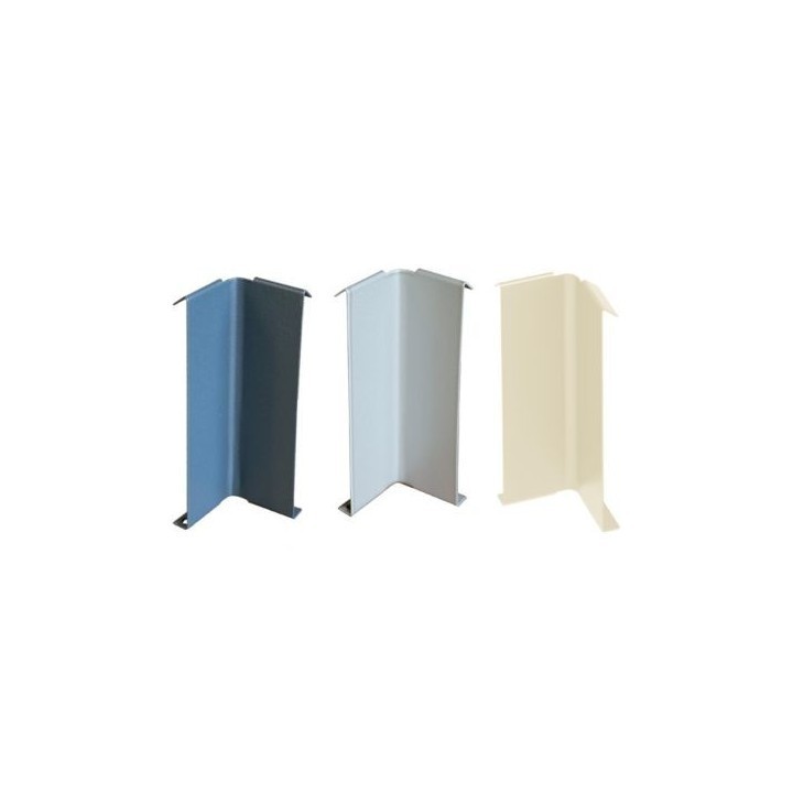 Jonction angle rentrant profilé 70 mm Gris alu | Jouplast