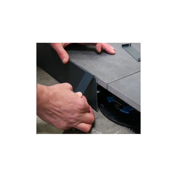 Jonction droite profilé finition 70 mm Anthracite | Jouplast